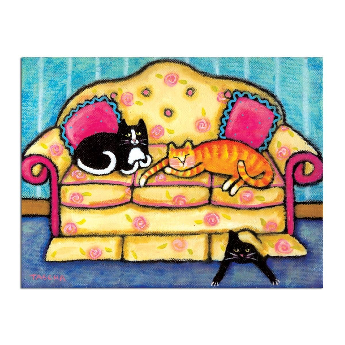 Three Sofa Cats Birthday Card - Allport | Whimsy Tea and Gifts